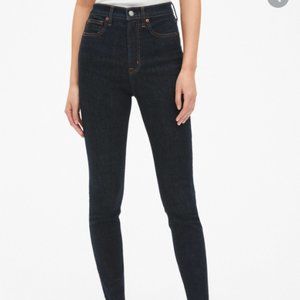 GAP Dark Wash True Skinny Jeans High Rise Size 16